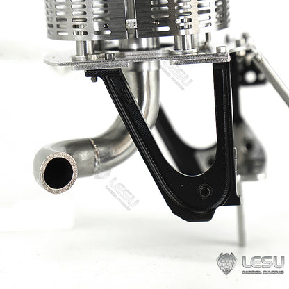 1/14 truck model metal toy F-16 exhaust chimney G-6159 Tamiya tractor LESU