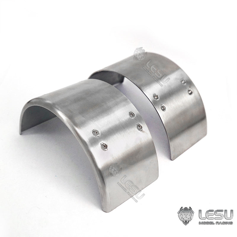 1/14 Simulation Truck Sand Plate Container Semi-trailer Mud Head Dump Truck Trailer Stainless Steel Metal Fender LESU