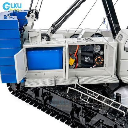 CUT 1/14 C1200 Tracked Truss Hydraulic Crane Simulation Engineering Metal RC Model