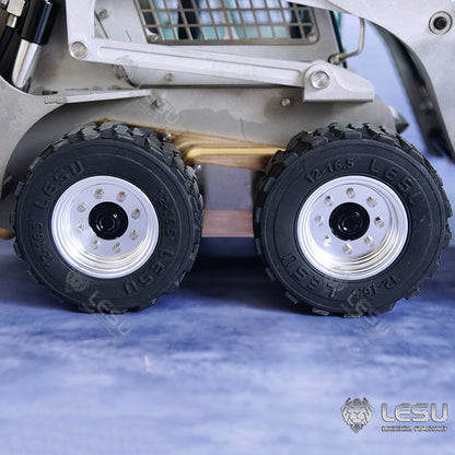 LESU 1/14 Simulation Model Engineering Crawler Bobcat Skid Steer Loader Tires and Wheels