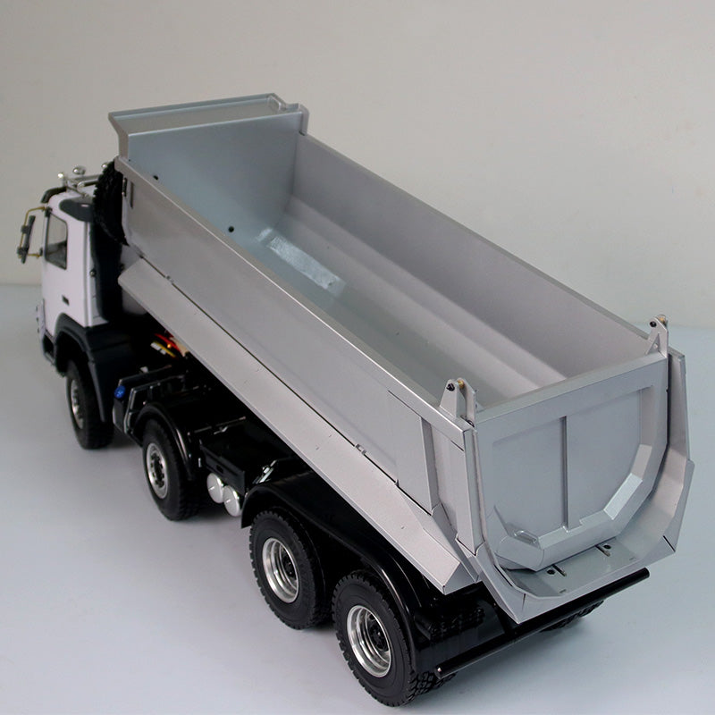 JDMODEL static point 1/14 tractor remote control hydraulic dump truck model 8X8 mud engineering vehicle
