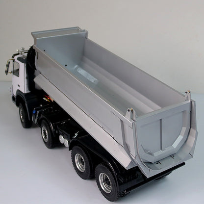 JDMODEL static point 1/14 tractor remote control hydraulic dump truck model 8X8 mud engineering vehicle