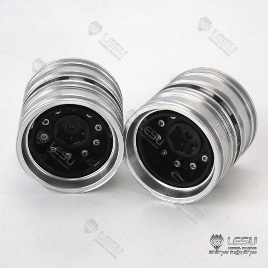 1/14 Truck Toy Aluminum Alloy Rear Wheel Hub W-2054 Tamiya Tractor Universal Modification Accessories LESU Model