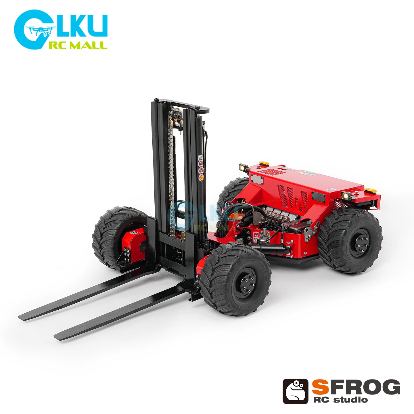 1/14 Scale RC Forklift SFROG-BM214 4WD Hydraulic Remote Control Construction Vehicle with Light & Sound