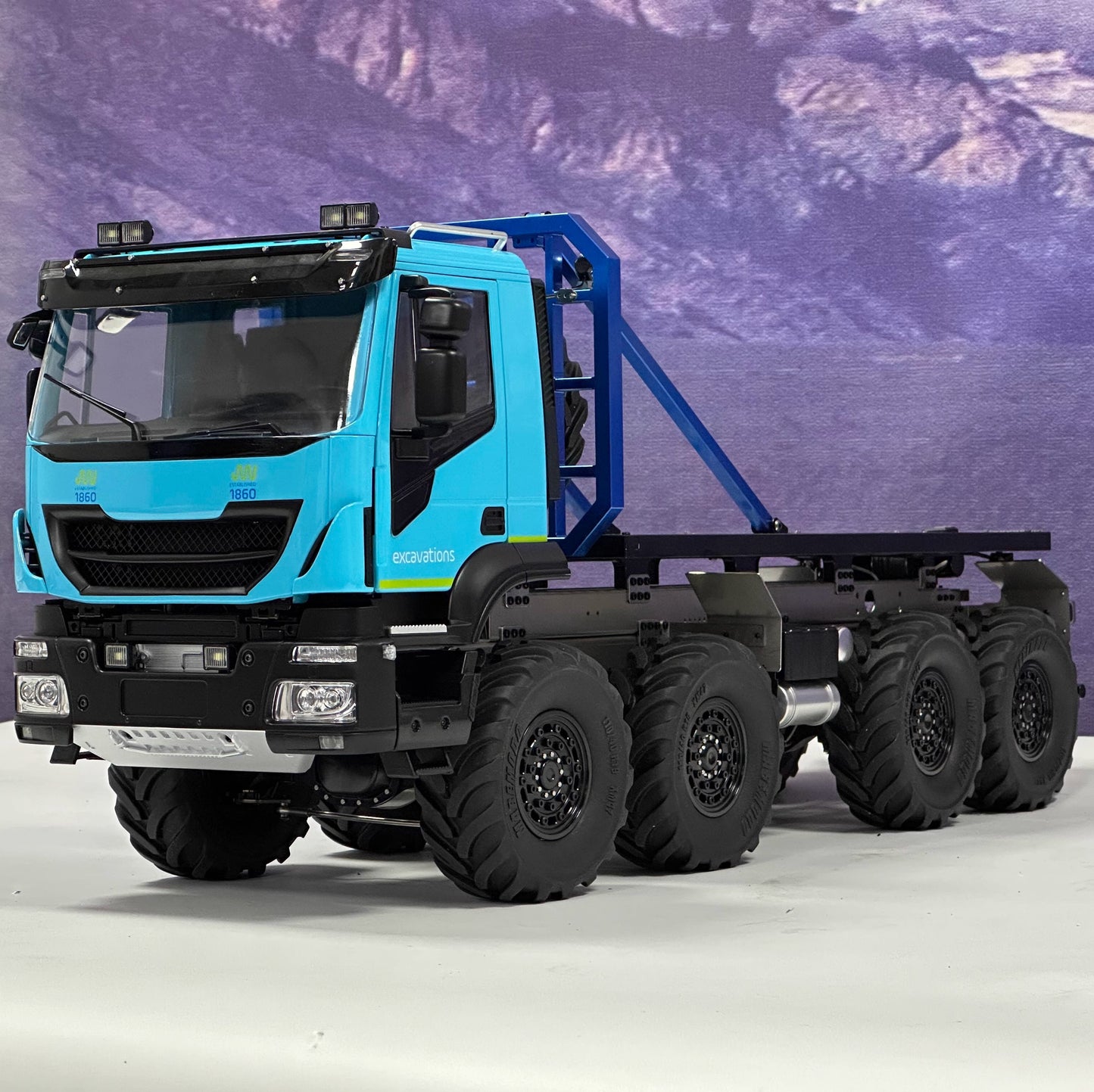MD Model 1/14 Iveco Mercedes 8X8 Climbing Car Complete Vehicle Integrated Bridge Set Electric Remote Control Car