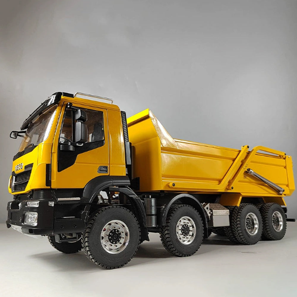 MD Model 1/14 Electric Remote Control Car Iveco 8X4 Dump Truck Engineering Truck