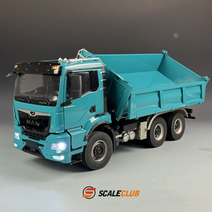 SCALECLUB 1/14 MAN TGS Mud Head Three-way Hydraulic Dump Full Metal Remote Control Truck Model