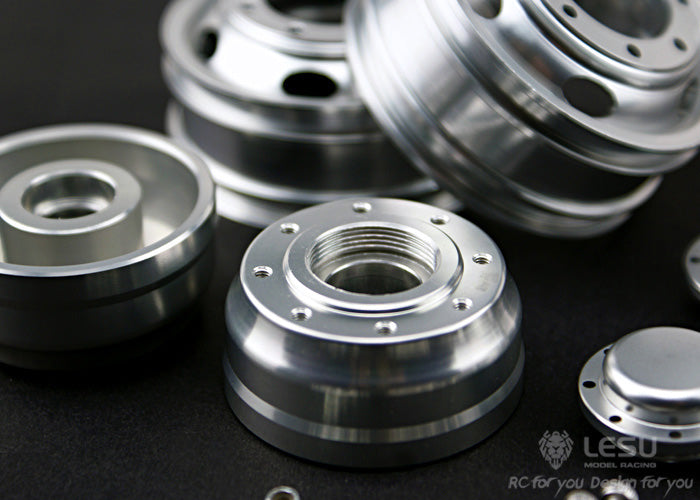1/14 truck front axle wheel hub W-2009 narrow tire aluminum alloy wheel hub Tamiya tractor mud head model LESU