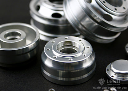 1/14 truck front axle wheel hub W-2009 narrow tire aluminum alloy wheel hub Tamiya tractor mud head model LESU