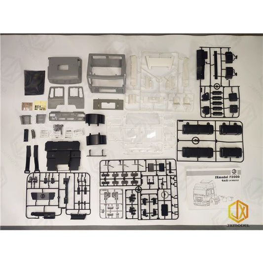 JX Model 1/14 F2000 Metal Shell Assembly Kit Version Tamiya Model Car with Open Doors and Mask/Modified Delong