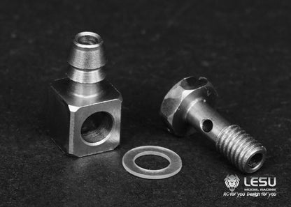 Hydraulic model modified stainless steel precision elbow straight oil nozzle M3-4MM nylon oil pipe 4*2.5MM installation