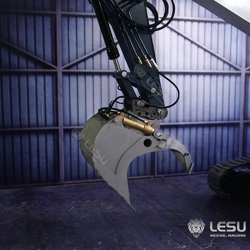 LESU 1/14 Engineering Hydraulic Excavator CAT 374F Modified Quick Change Hydraulic Grab Bucket Attachment