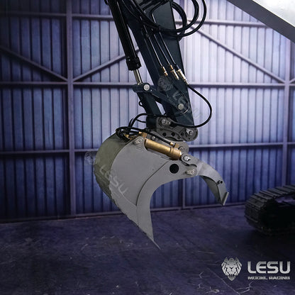 LESU 1/14 Engineering Hydraulic Excavator CAT 374F Modified Quick Change Hydraulic Grab Bucket Attachment