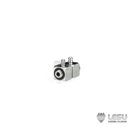 LESU modified stainless steel precision elbow double outlet M3 nozzle suitable for nylon 2*1mm oil pipe