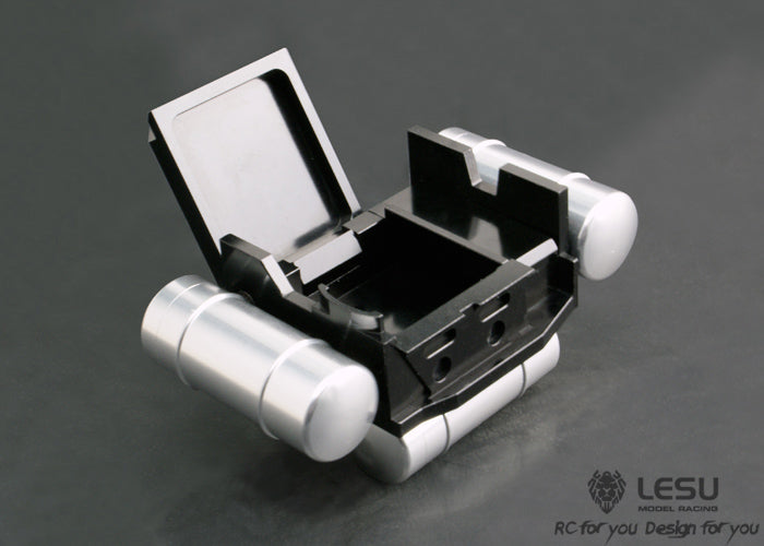 1/14 truck Tamiya tractor G-6061 simulation battery box gas tank DIY mud head modification wiring LESU