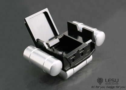 1/14 truck Tamiya tractor G-6061 simulation battery box gas tank DIY mud head modification wiring LESU