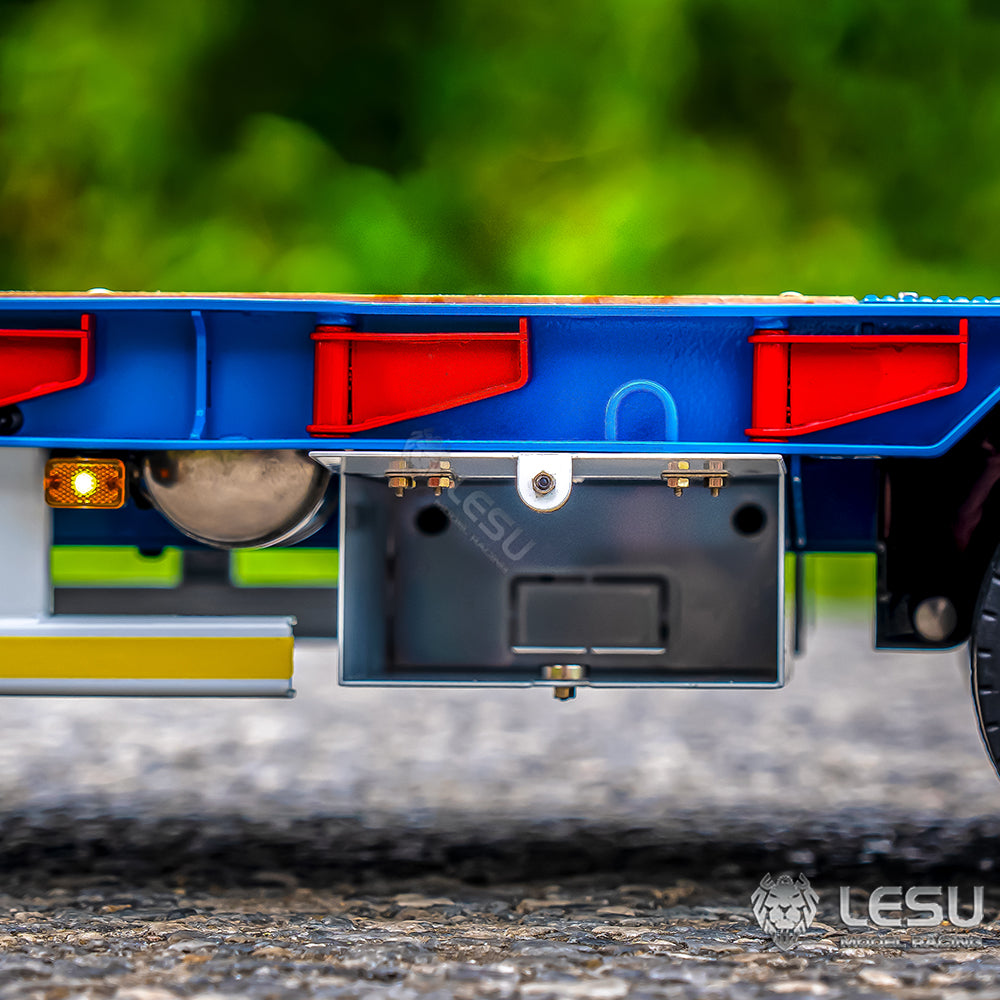 LESU 1/14 Tamiya engineering truck special semi-trailer hydraulic lift tailgate high load equipped with airbag suspension small wheel