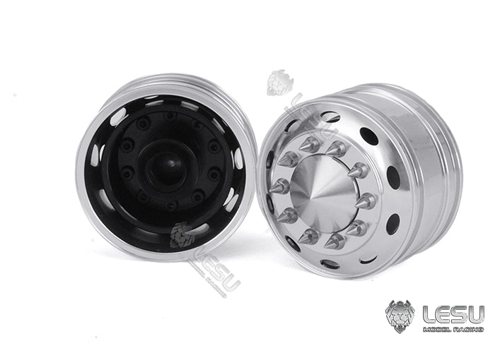 1/14 American simulation truck model toy modification upgrade parts CNC full metal front wide wheel Tamiya LESU