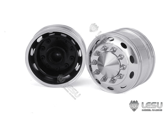 1/14 American simulation truck model toy modification upgrade parts CNC full metal front wide wheel Tamiya LESU
