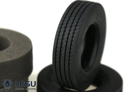 1/14 truck Tamiya tractor simulation striped road tire skin high quality rubber mud truck tire model LESU