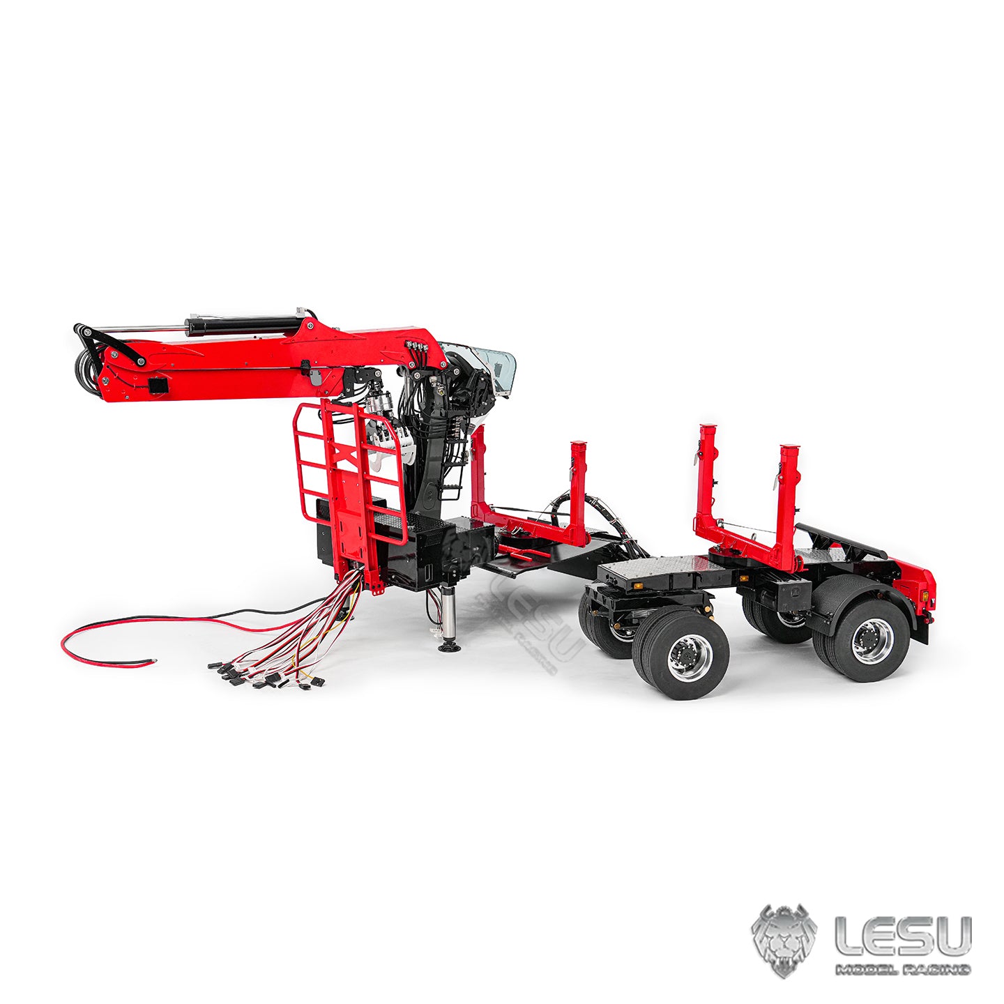 LESU 1/14 Truck-Mounted Log Grabber with Rotating Hydraulic Timber Crane - Simulation Engineering Vehicle LS-Z0073