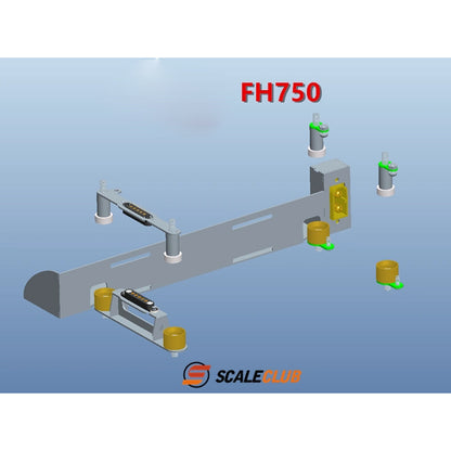 scaleclub 1/14 Tamiya tractor truck magnetic high roof kit battery modification European style