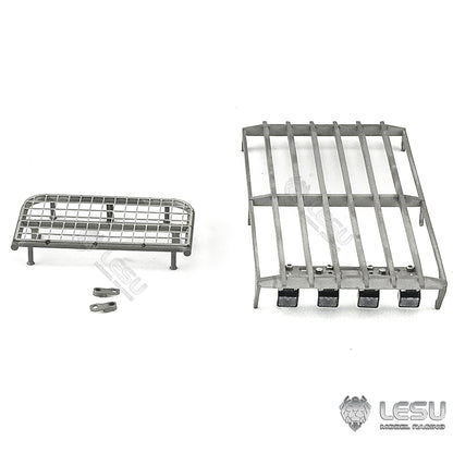 LESU 1/14 remote control hydraulic model PC360 excavator cab top metal anti-collision mesh spotlight