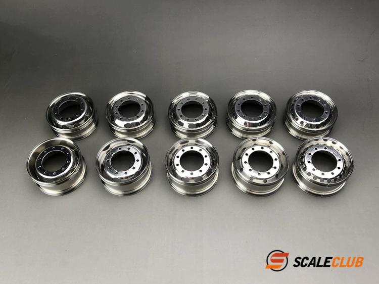 scaleclub 1/14 Tamiya tractor truck dump truck metal upgrade wheel 6 oval hole type