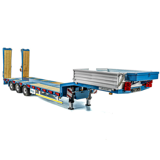 LESU 1/14 Tamiya engineering truck special semi-trailer hydraulic lift tailgate high load equipped with airbag suspension small wheel