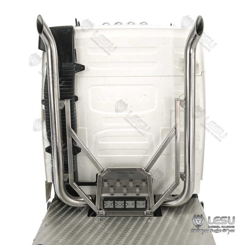 1/14 truck Tamiya tractor truck model toy FH16 exhaust double chimney with lighting wire rack set through hole