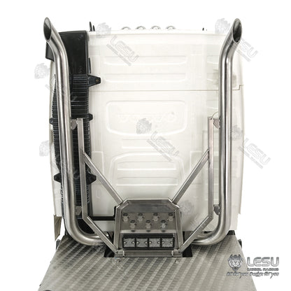 1/14 truck Tamiya tractor truck model toy FH16 exhaust double chimney with lighting wire rack set through hole