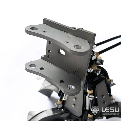 LESU 1/14 Metal Hydraulic Model Excavator Toy Quick Change Hydraulic Grab Bucket Attachment AT-C0039