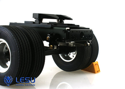 LESU 1/14 RC Truck Transfer Trailer Model Single Axle Trailer Dump Truck Accessories