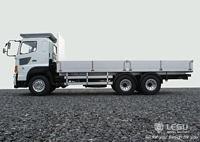 LESU 1/14 Simulation Truck 6X4 Metal Flatbed Truck Transporter Modified Remote Control Model Toy