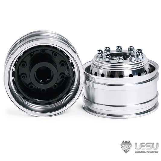 1/14 truck model toy aluminum alloy simulation front wheel hub W-2018-C modified Tamiya accessories LESU