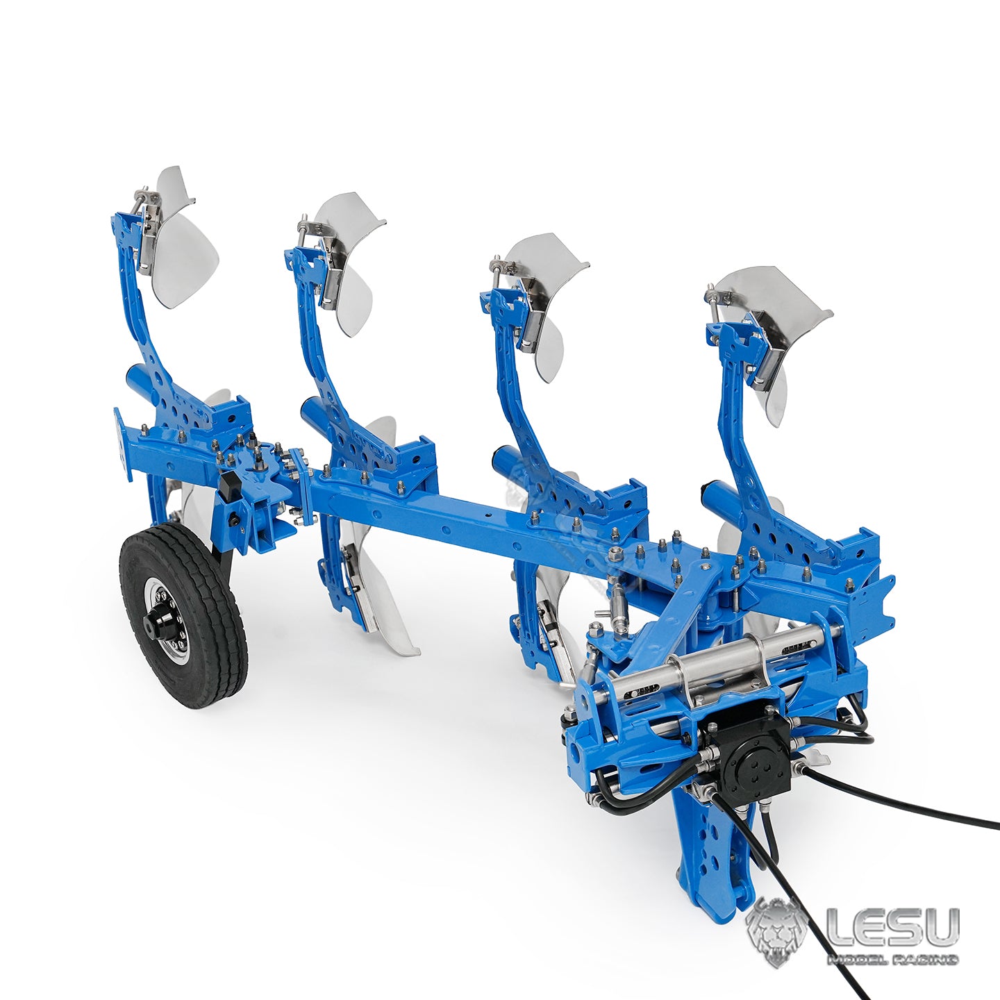 LESU 1/14 Tractor‑Compatible Hydraulic Two‑way Reversible Plow AT‑C0072, Metal Tractor Accessory