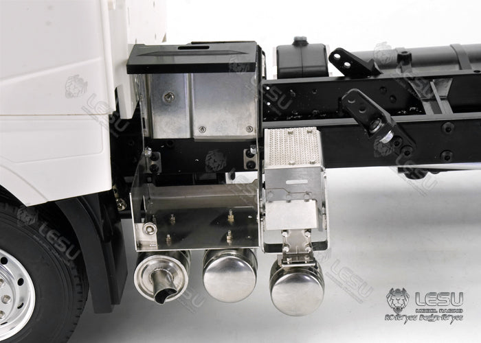 1/14 truck model toy battery box gas tank exhaust tank set assembly Tamiya tractor LESU