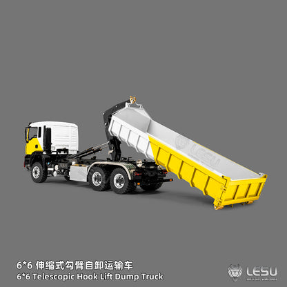 1/14 TGS 6×6 Telescopic Full‑Dump Roll‑Off Truck, 1‑Pump 5‑Spool Valve V2.0, LESU LS‑Z0094