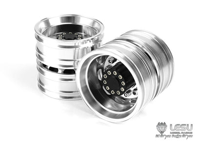 1/14 truck rear wheel hub aluminum alloy W-2012 Tamiya tractor mud head DIY dump truck model accessories LESU