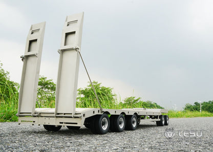 LESU 1/14 Tamiya tractor truck dump truck metal small wheel full trailer engineering trailer LS-A0001