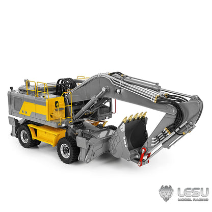 LESU 1/14 Hydraulic Wheel Excavator Model RD-A0006 8-way Directional Valve Yellow Version