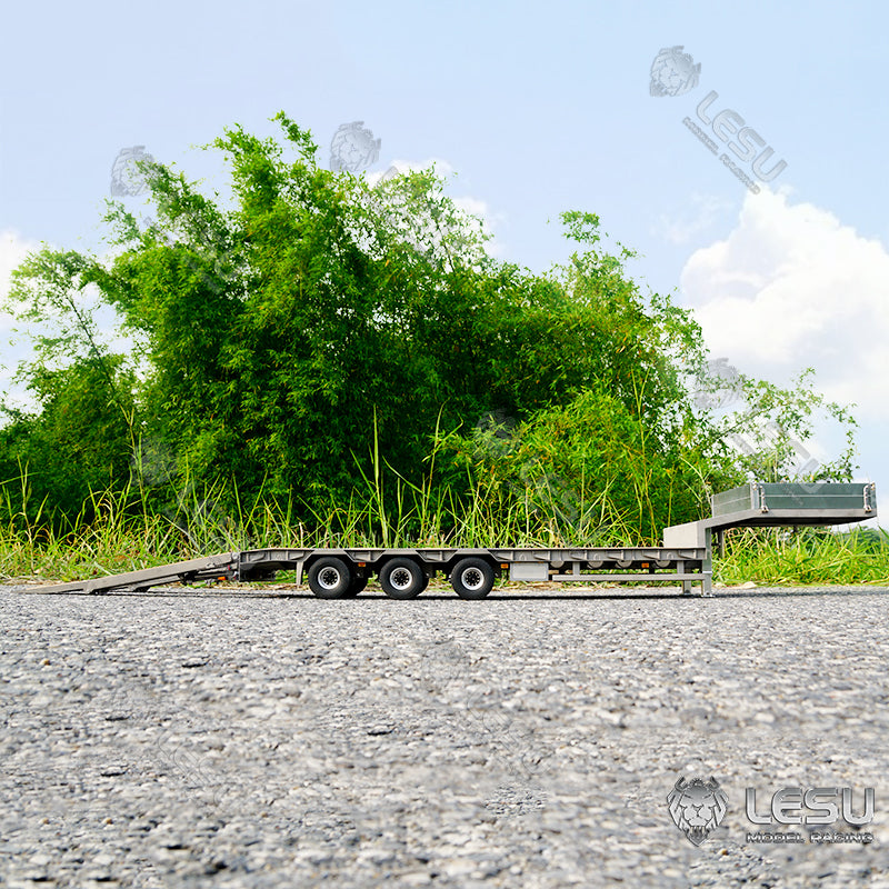 LESU 1/14 Tamiya hydraulic lift tailgate engineering trailer high load airbag suspension small wheel semi-trailer LS-A0020