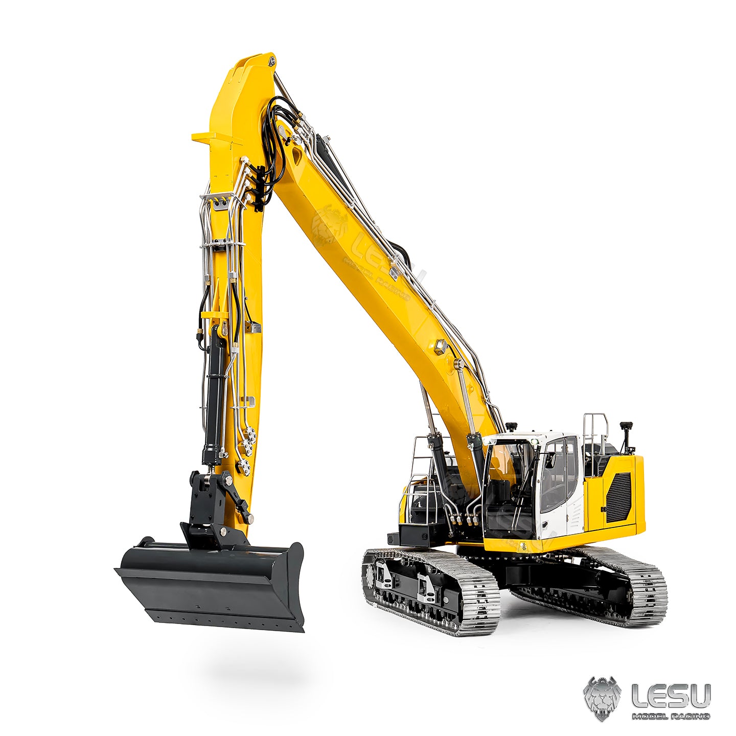1/14 scale engineering remote-controlled hydraulic model CNC 7-way directional valve Aoue-945 long boom excavator BA-B0034