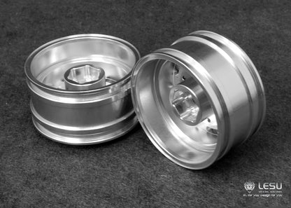 1/14 American truck front wheel hub aluminum alloy material W-2045 King tractor global route and other upgrades LESU