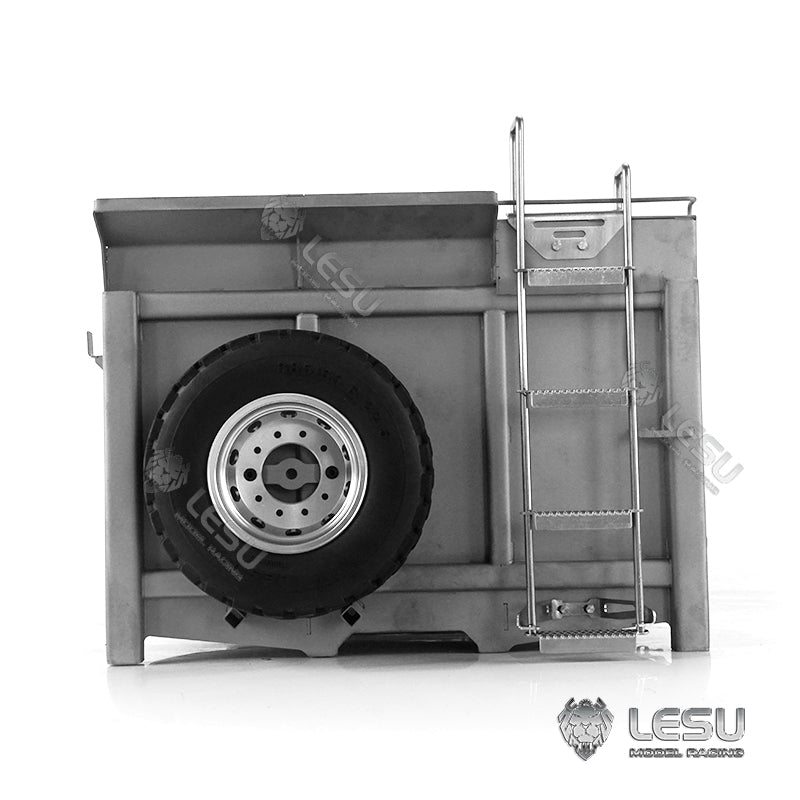 LESU 1/14 Tamiya MAN 8X8 hydraulic dump truck model modified stainless steel one-way bucket
