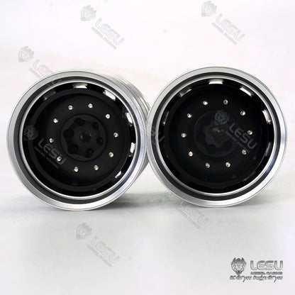 1/14 truck toy aluminum alloy front wheel hub wide tire W-2053 Tamiya tractor universal modified model accessories