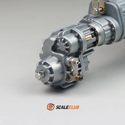 Scaleclub Metal 27T Front and Rear Differential Transfer Drive Integrated Gearbox Suitable for 1/14 RC Truck Model Toy Parts