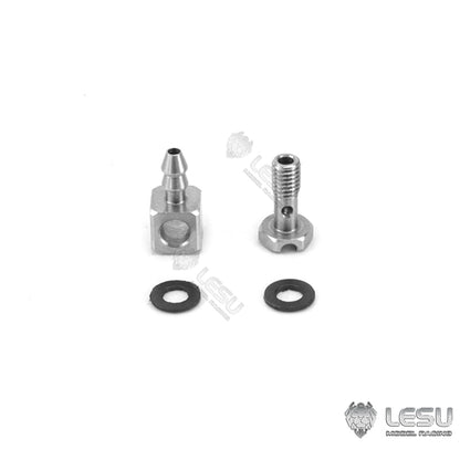 Hydraulic model modified stainless steel precision M3 thread bend straight through nozzle 2.5*1.5MM nylon oil pipe installation