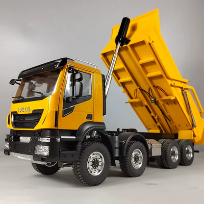 MD Model 1/14 Electric Remote Control Car Iveco 8X4 Dump Truck Engineering Truck