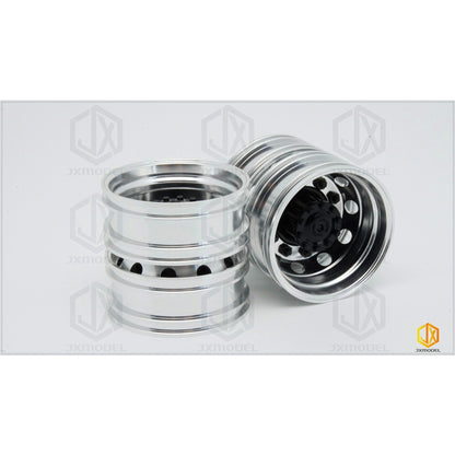 JXmodel Tamiya 1/14 tractor truck dump truck metal narrow wheel hub 10 small round hole aluminum alloy rim
